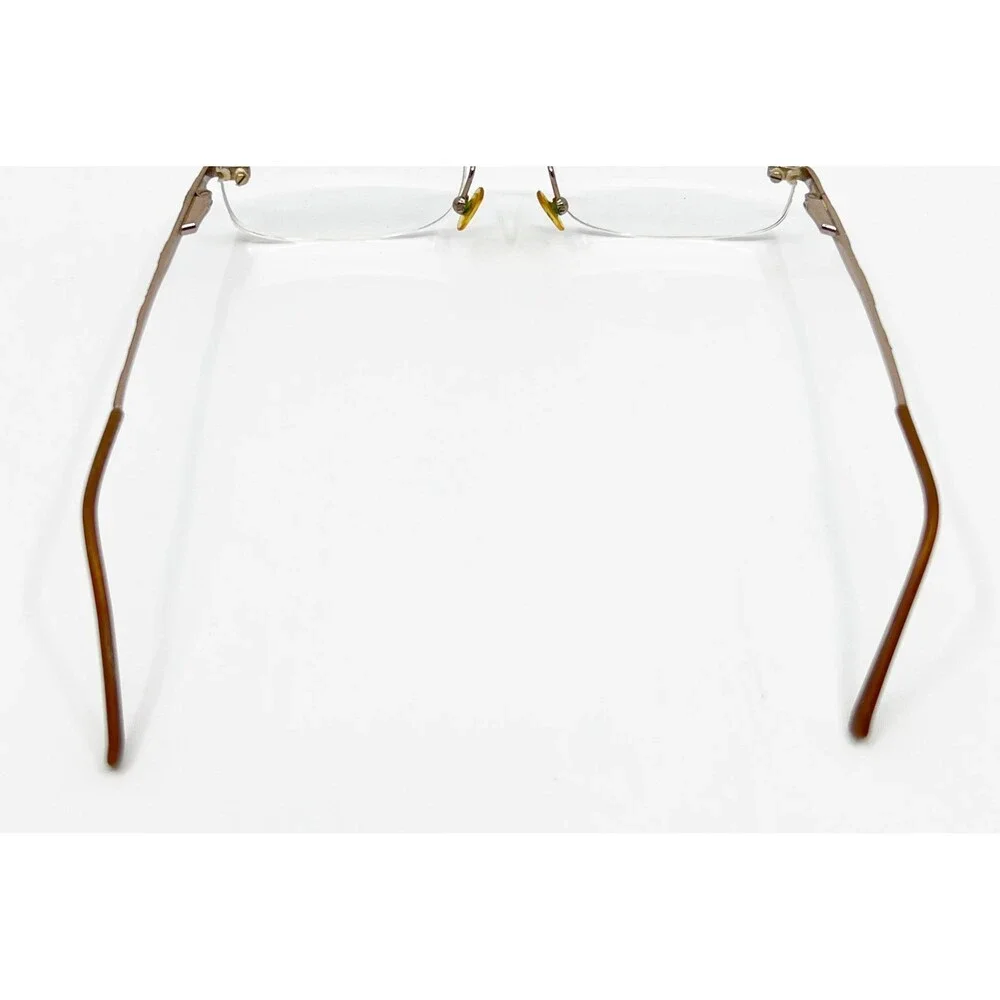 Tura Eyeglasses Womens Brown Rimless Rhinestone TE60A 51-18-135